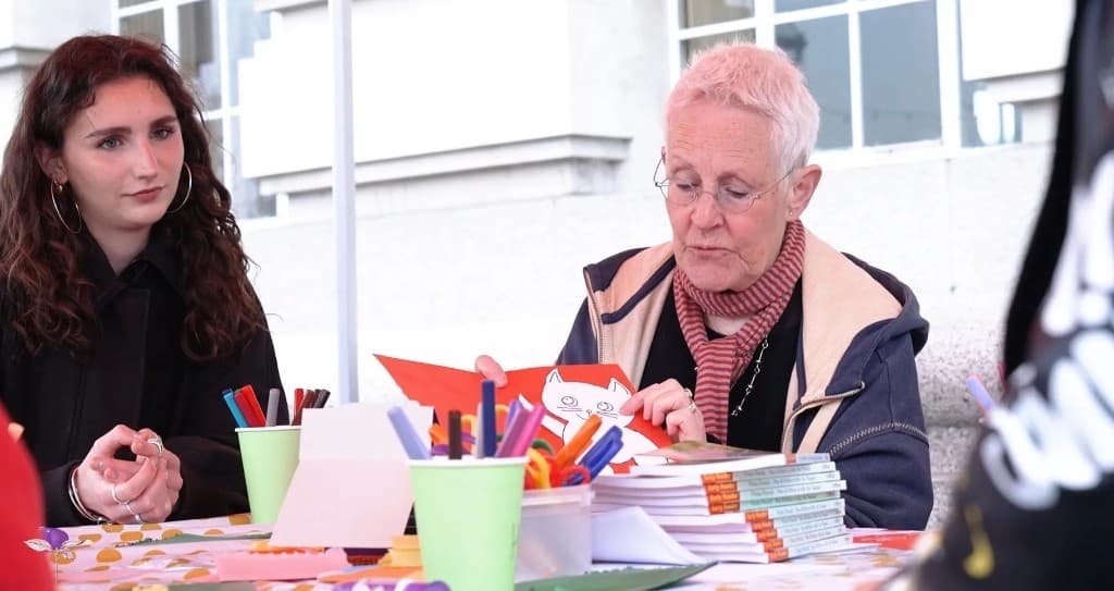 Storytelling and craft workshop with author Vivian French at the festival